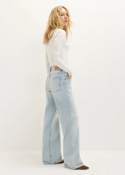 Asymmetrische wide leg jeans
