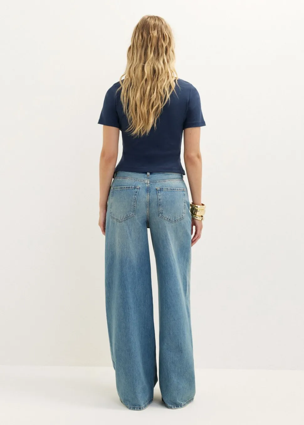 Asymmetrisch t-shirt boothals
