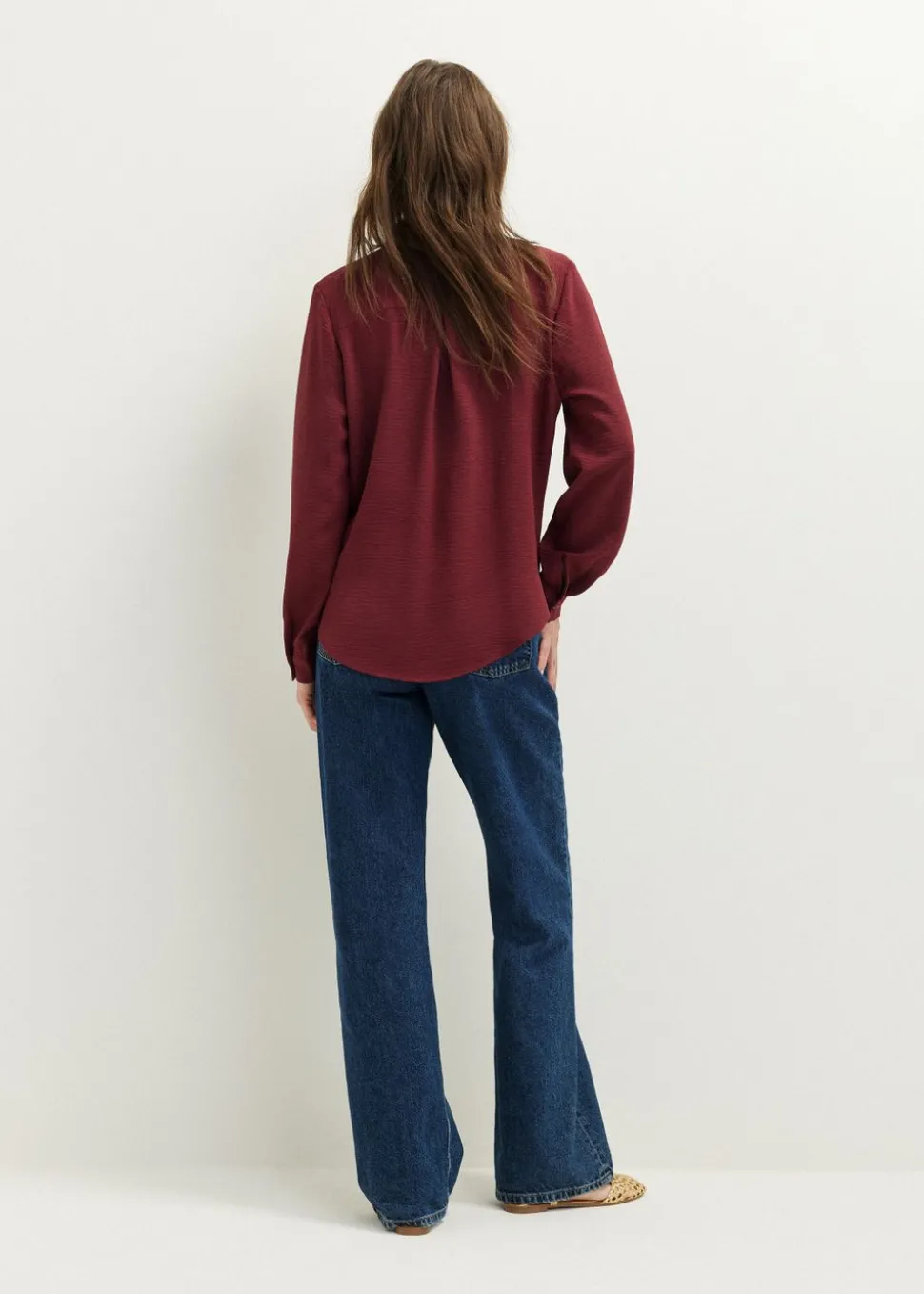 Basic blouse met lange mouwen