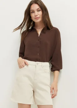 Basic blouse met lange mouwen