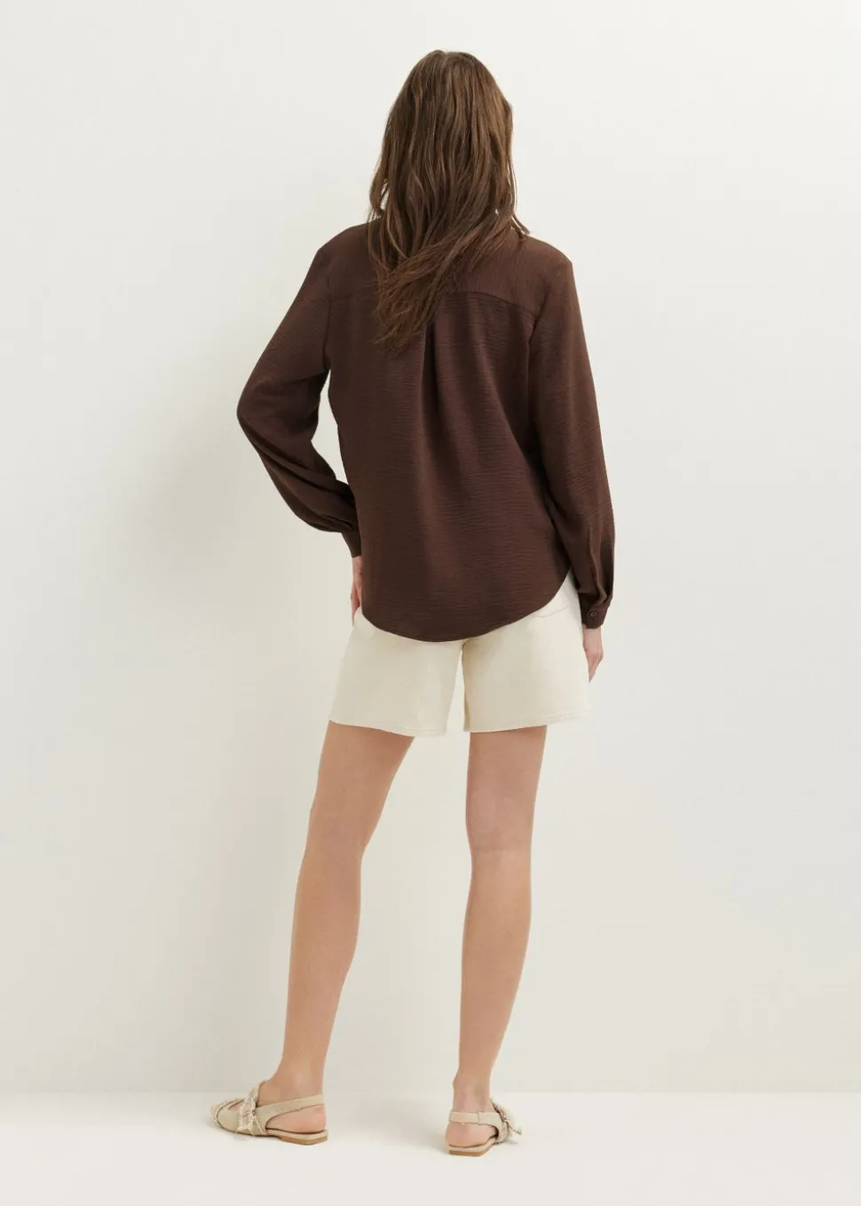 Basic blouse met lange mouwen