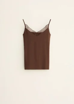 Basic singlet met kant