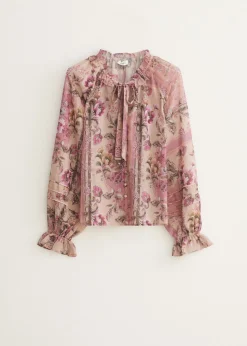 Blouse met bloemenprint