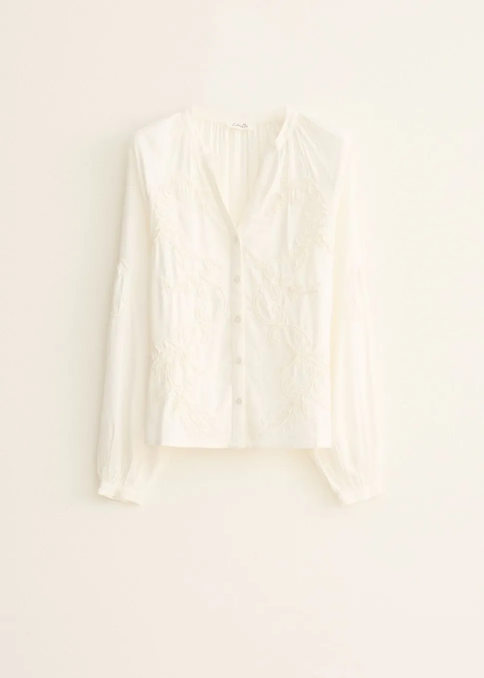 Blouse met borduursel