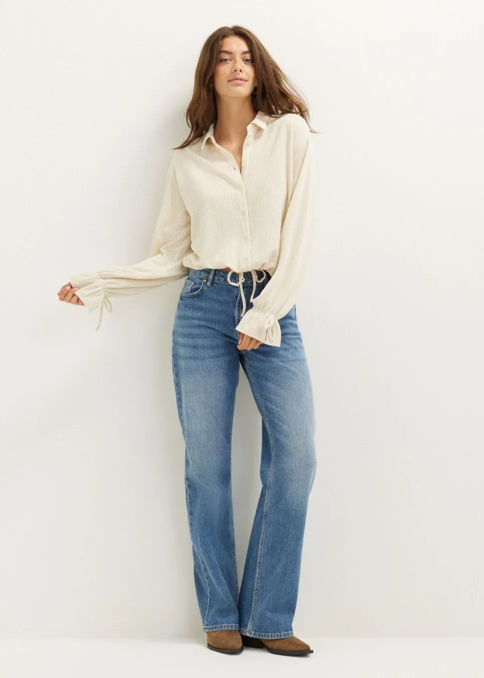 Blouse met gestreepte structuur