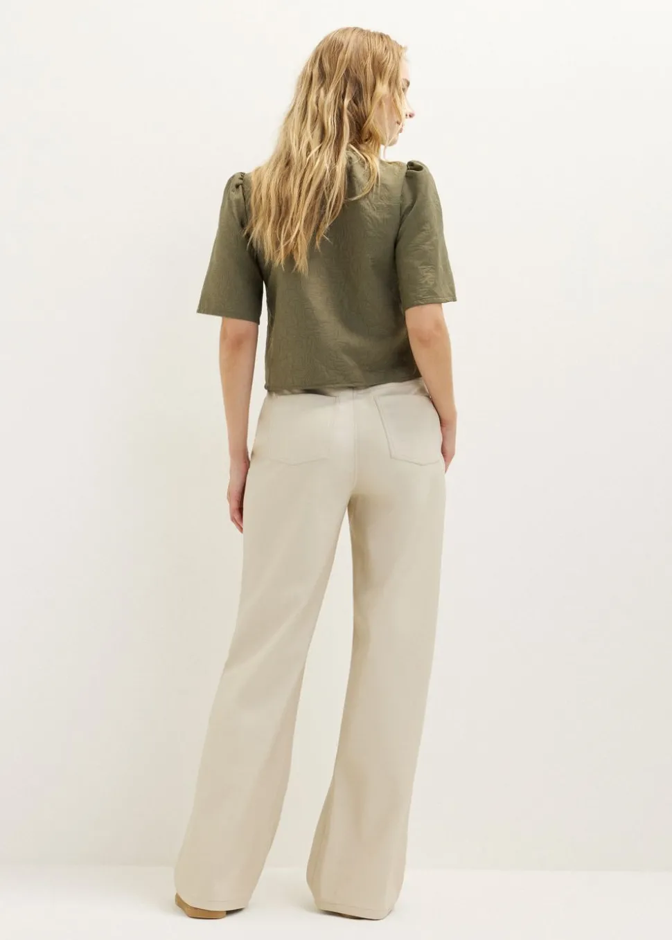 Blouse met jacquard details