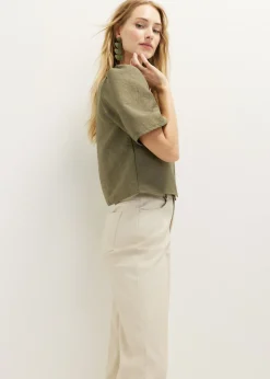 Blouse met jacquard details