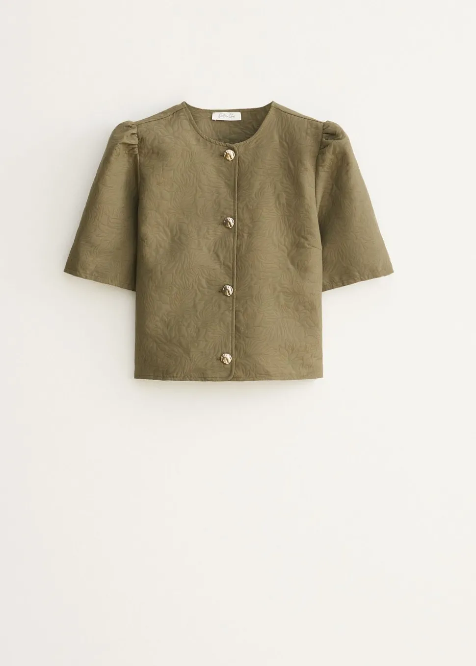 Blouse met jacquard details