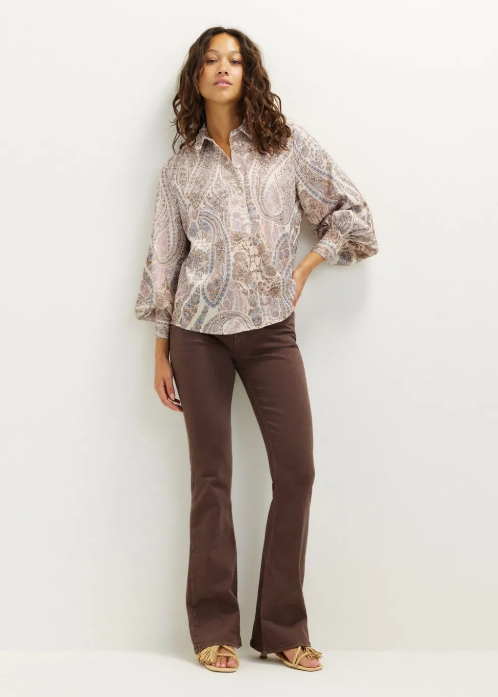 Blouse met paisleyprint