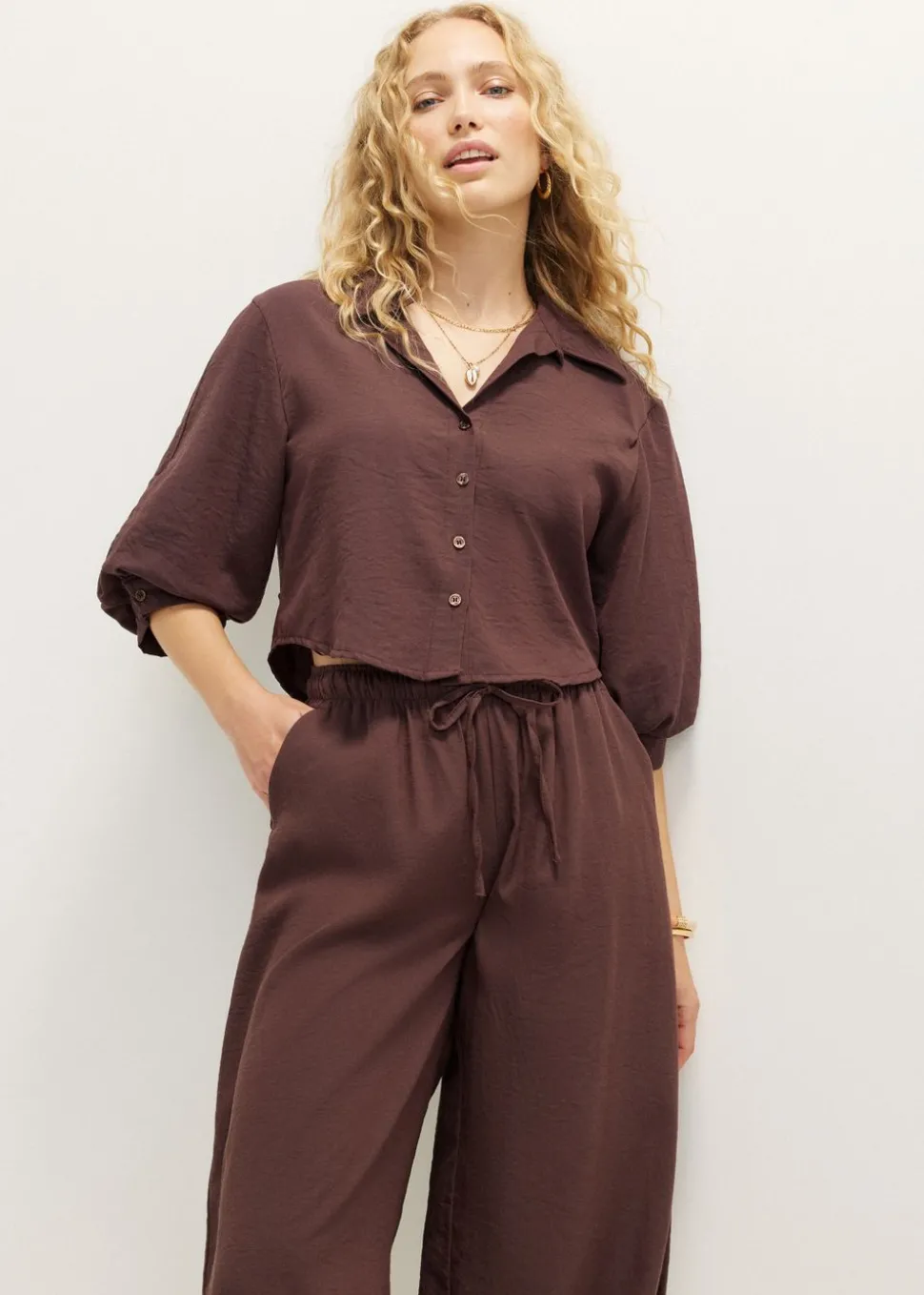 Blouse met pofmouw