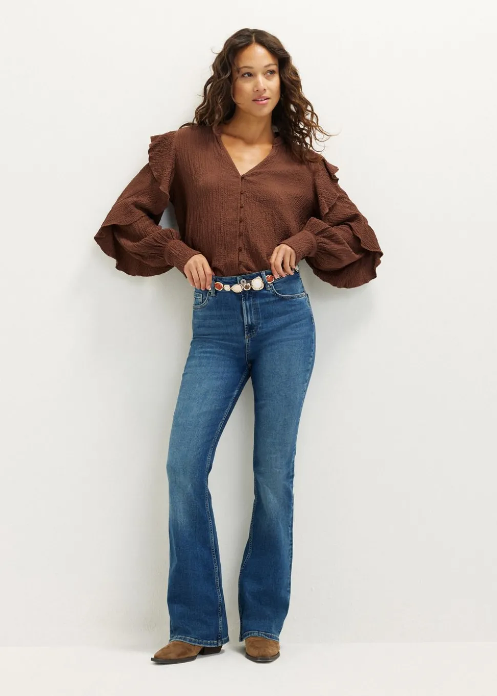 Blouse met ruffles