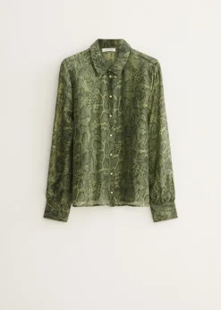 Blouse met slangenprint