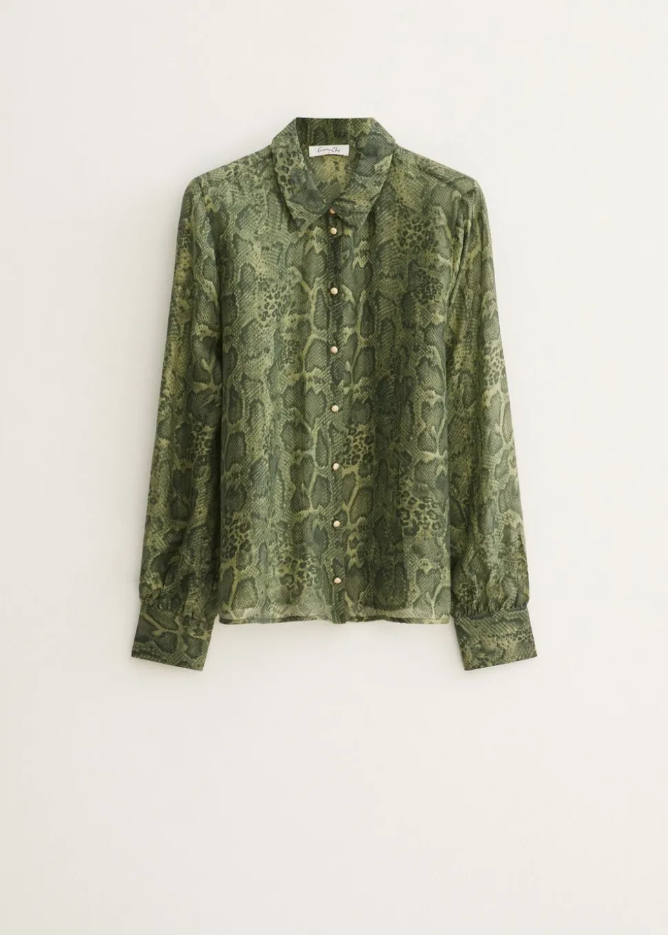 Blouse met slangenprint