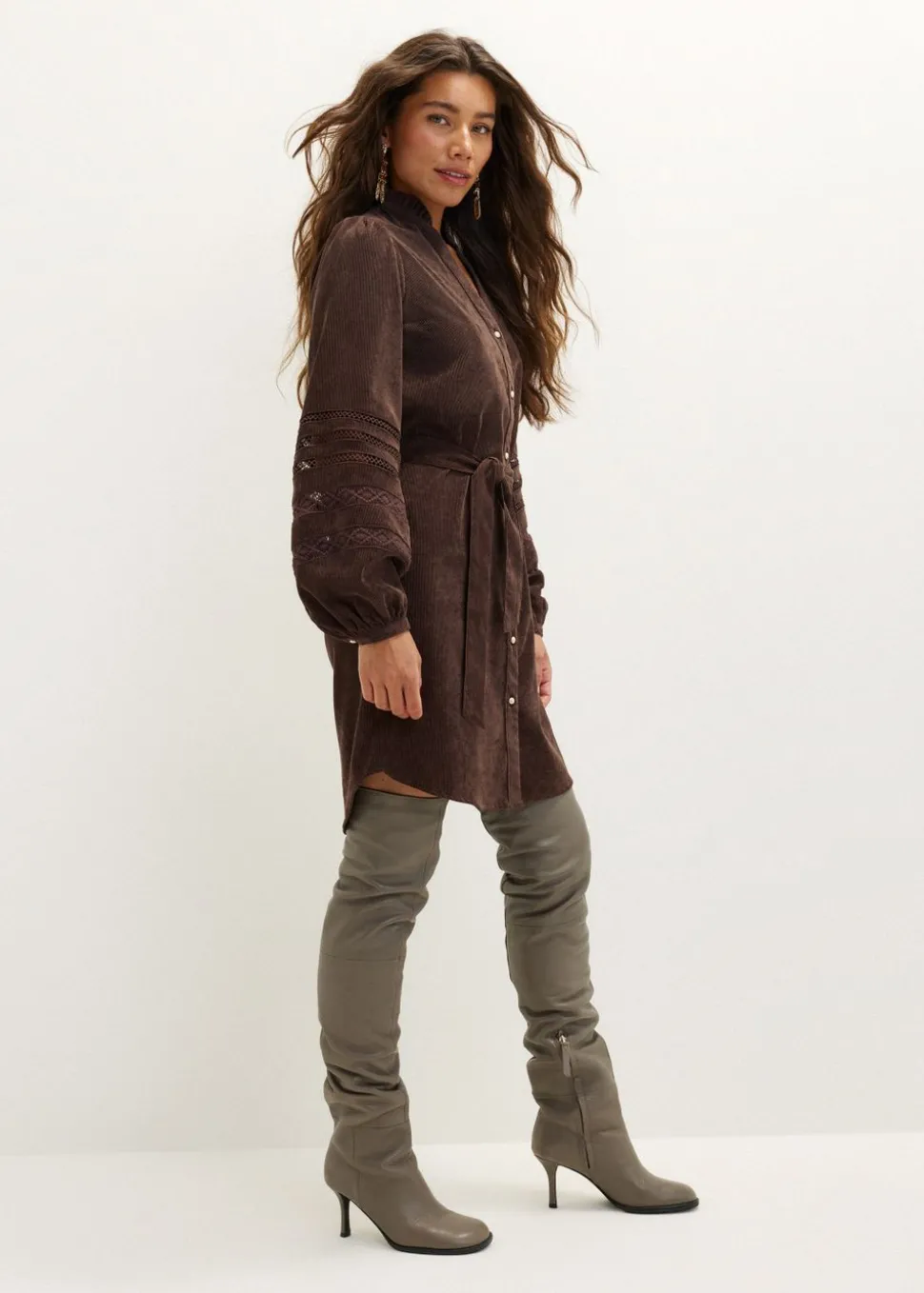 Corduroy mini jurk