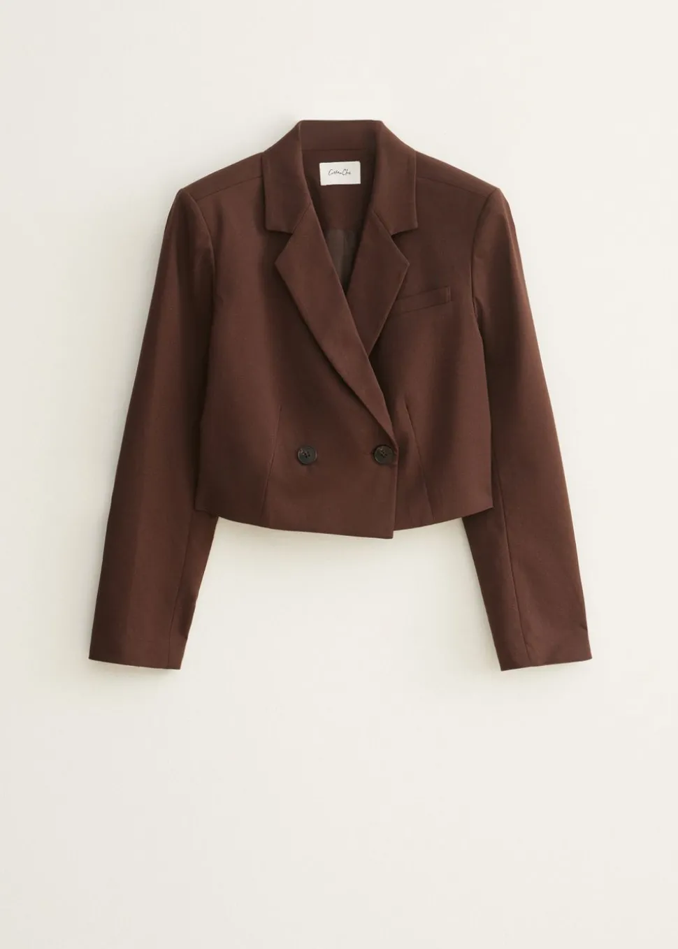 Cropped blazer met pinstripe