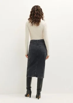 Denim midi rok