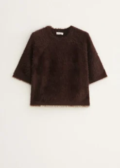 Fluffy trui met raglan mouw