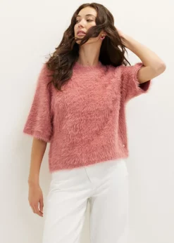 Fluffy trui met raglan mouw