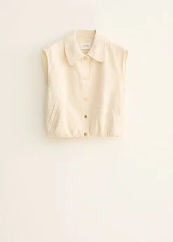 Geborduurd bomber gilet