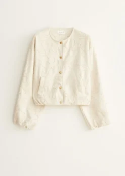 Geborduurde suedine bomber