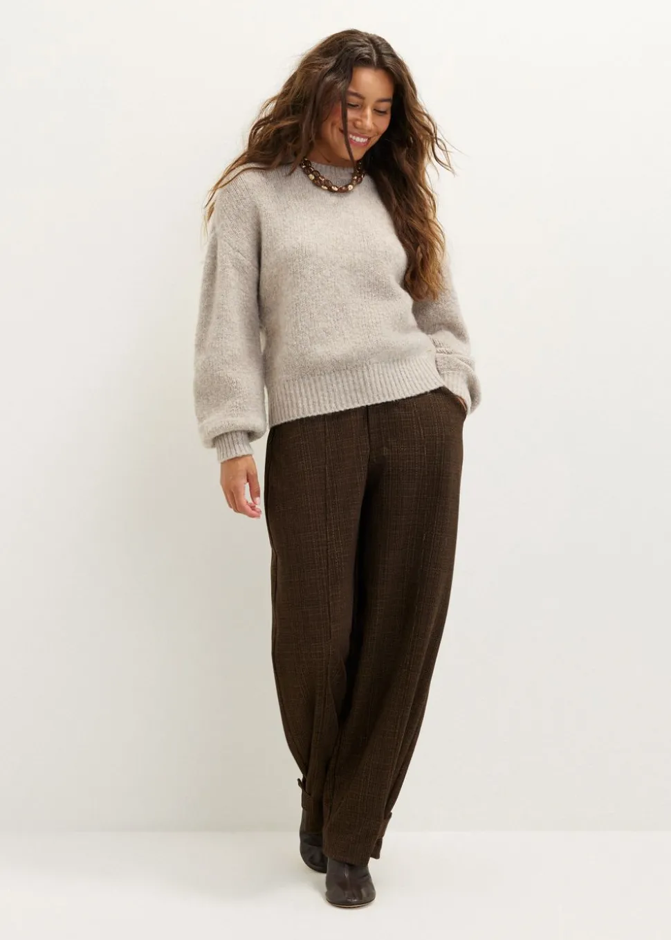 Gebreide oversized trui