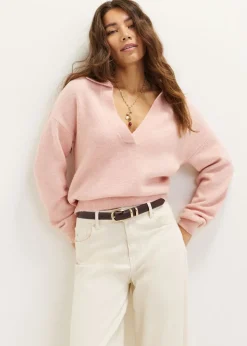 Gebreide polo trui