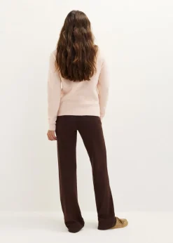 Gebreide trui met ruffles