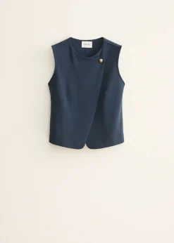 Gilet met schuine overslag