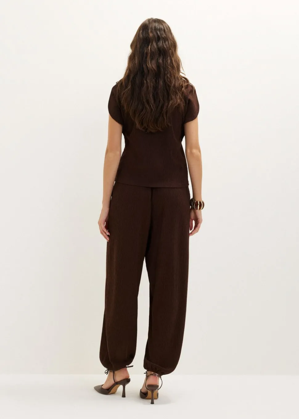 Harem broek met structuur