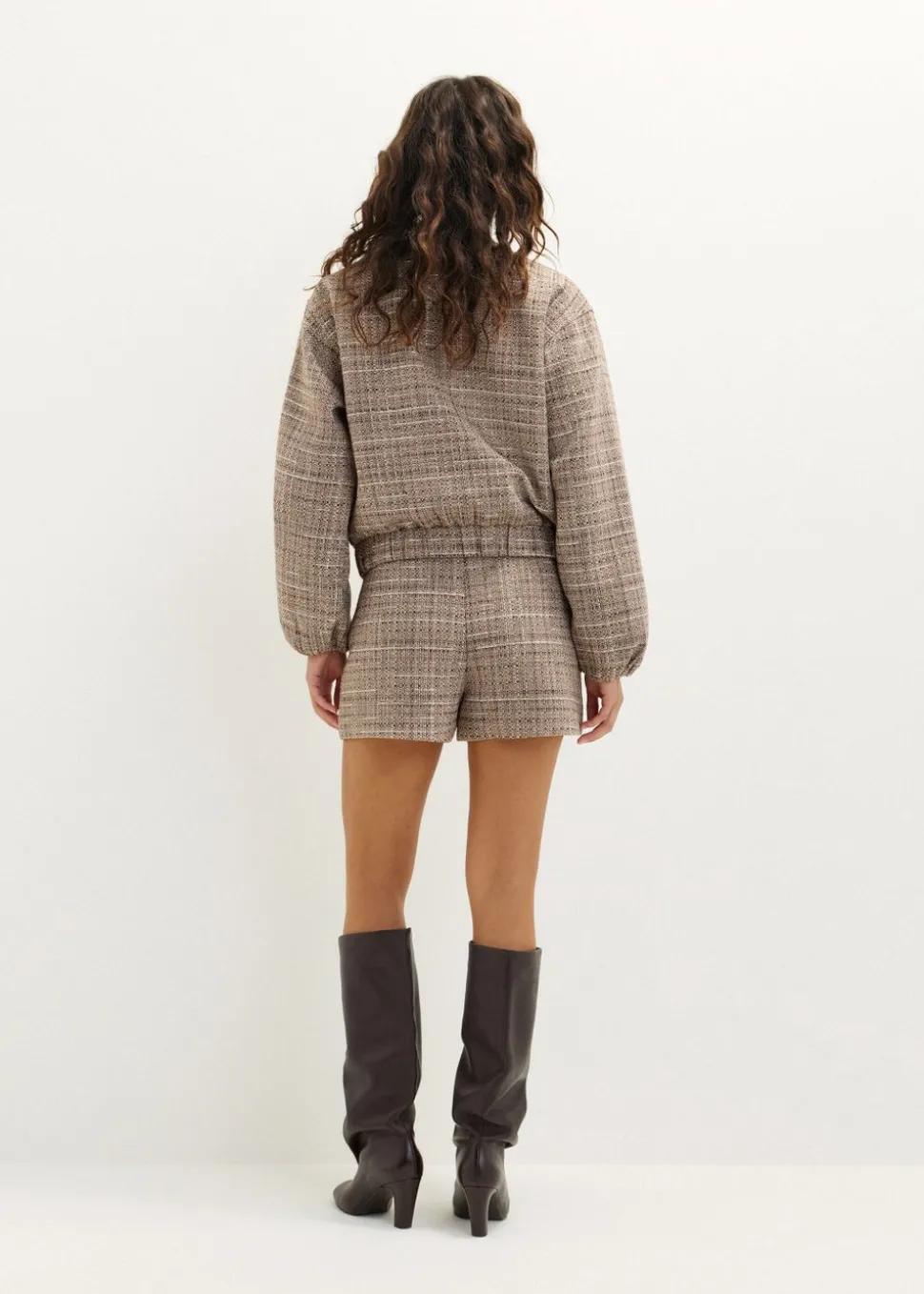 Jacquard bomber blazer