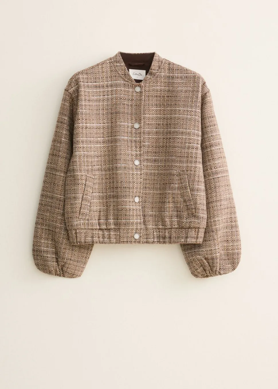 Jacquard bomber blazer