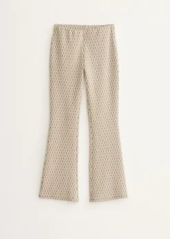 Jacquard flared broek