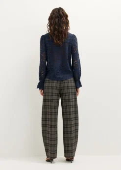 Kanten blouse met ruches