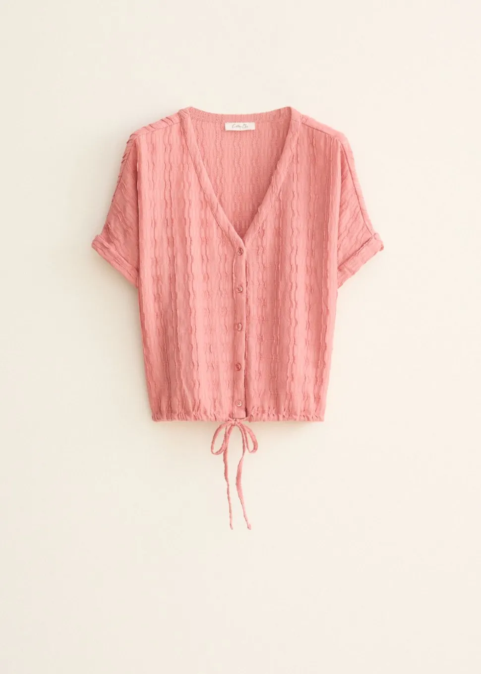 Korte blouse met koord