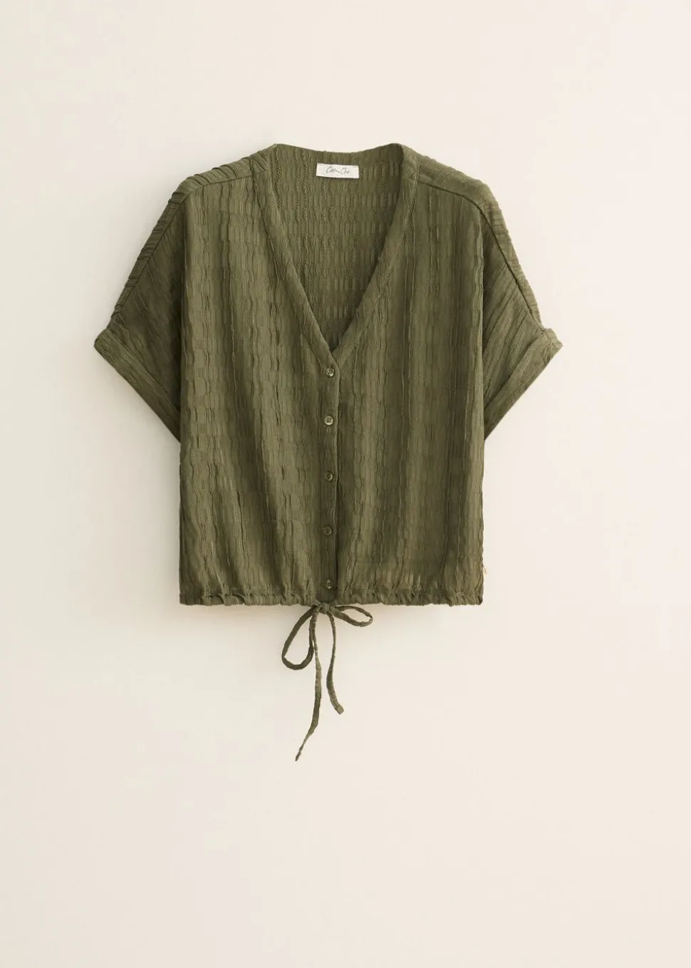 Korte blouse met koord