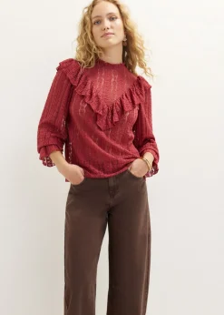 Lace Ruffle Blouse