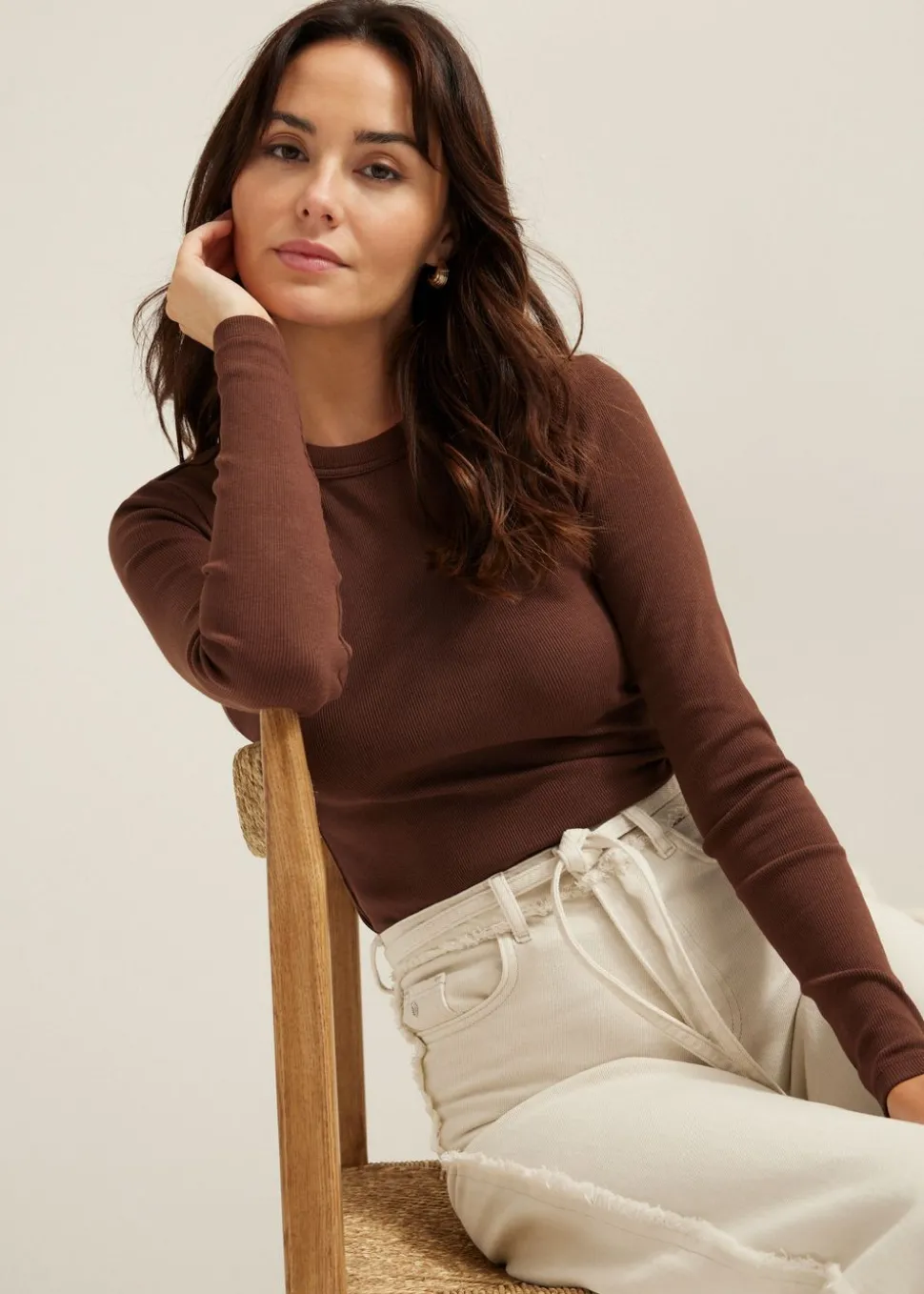 Longsleeve met rib