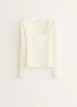 Longsleeve met vierkante hals