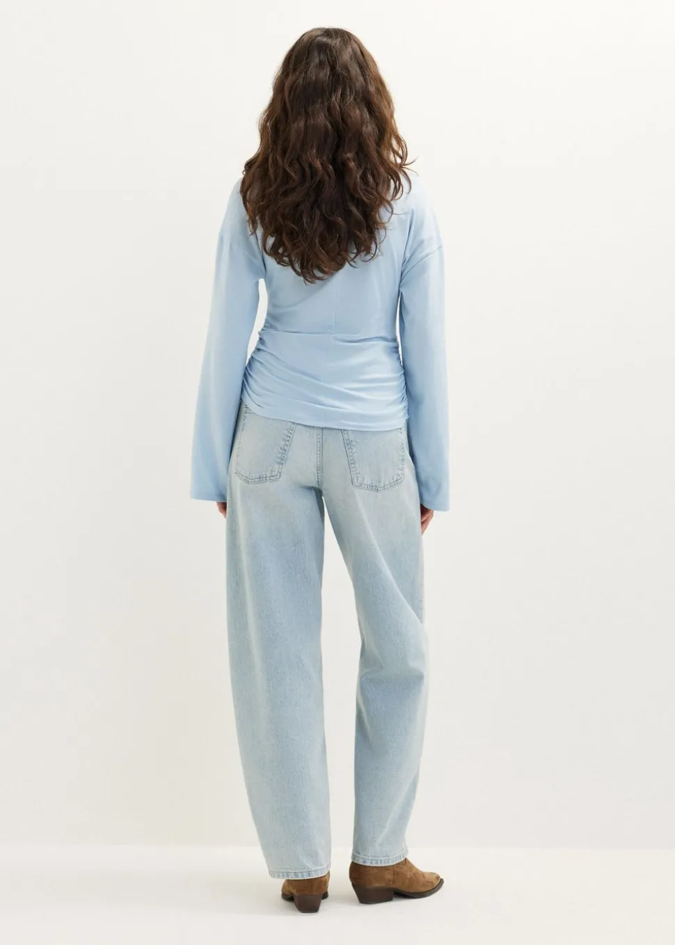 Longsleeve met zijplooi