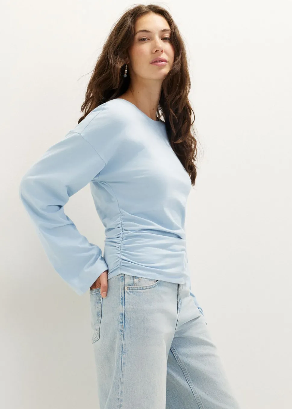 Longsleeve met zijplooi