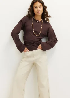 Longsleeve met zijplooi