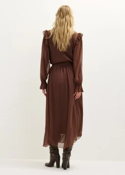Maxi jurk met ruches