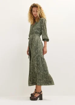 Maxi jurk met slangenprint