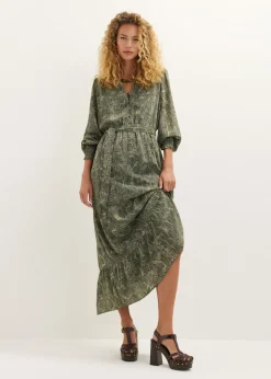 Maxi jurk met slangenprint