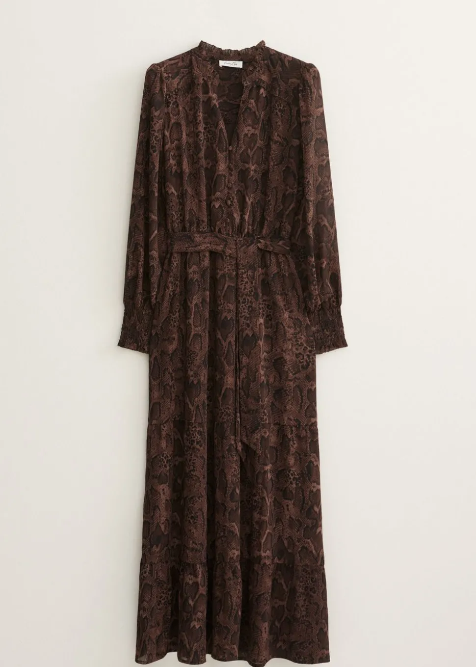 Maxi jurk met slangenprint