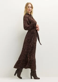 Maxi jurk met slangenprint