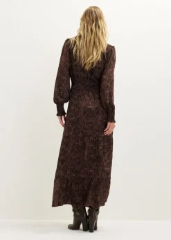 Maxi jurk met slangenprint
