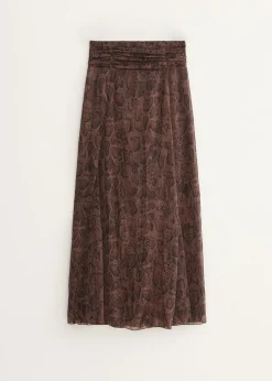 Maxi rok met slangenprint