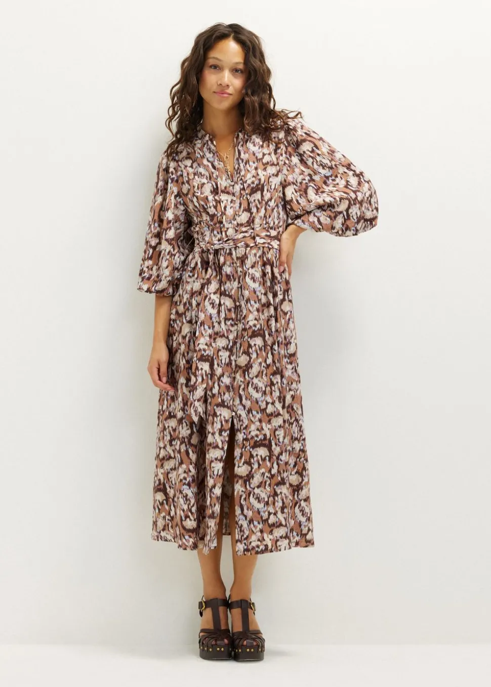 Midi jurk met print