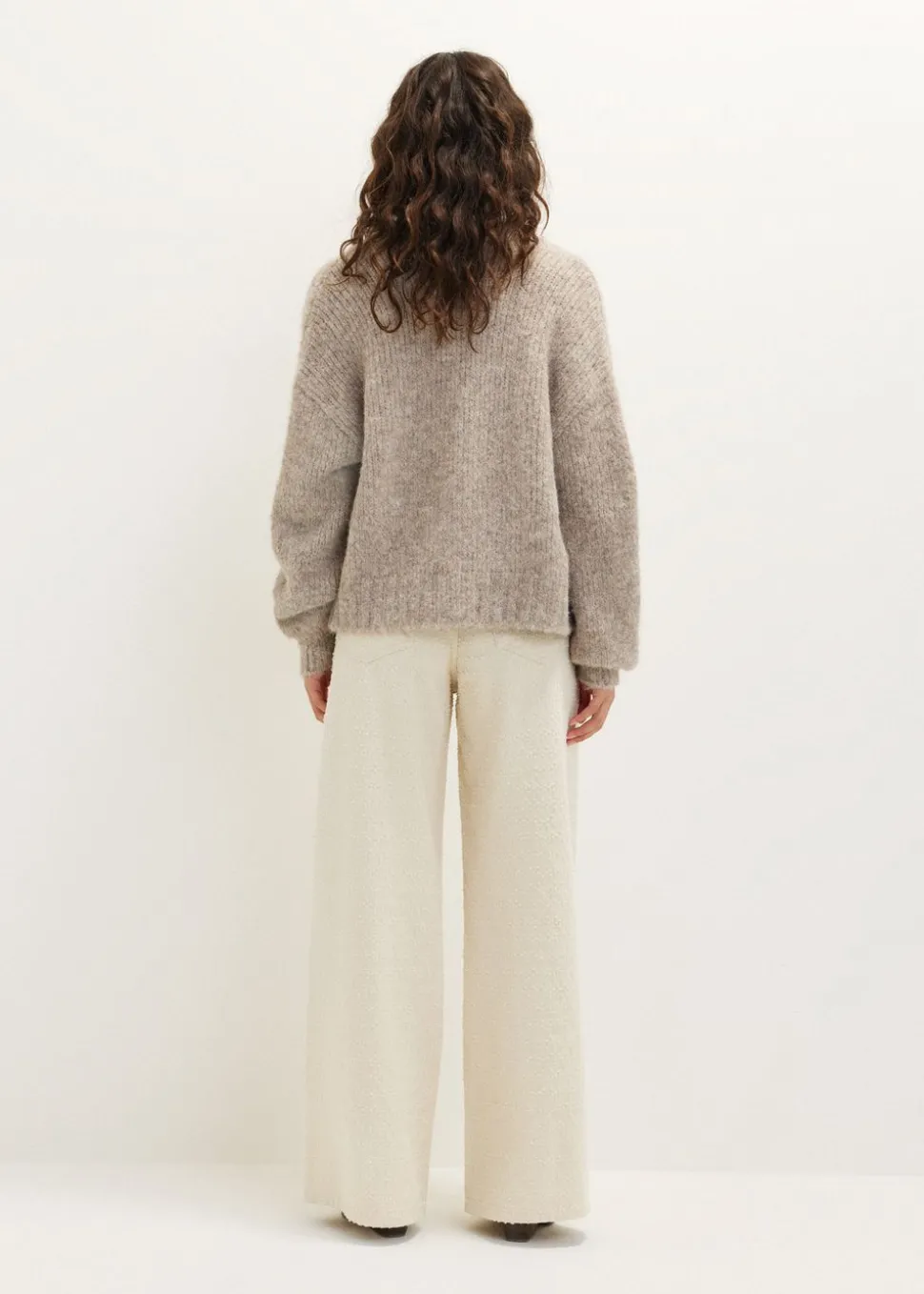 Oversized gebreid vest